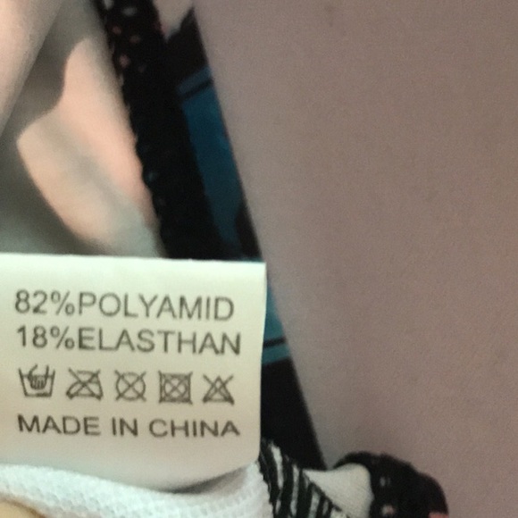 Fashion Concepts Black Stiff Bra Striped Floral Bikini Size XL - Picture 15 of 16